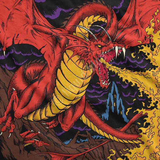 Liquid Blue Dragon Black T-Shirt