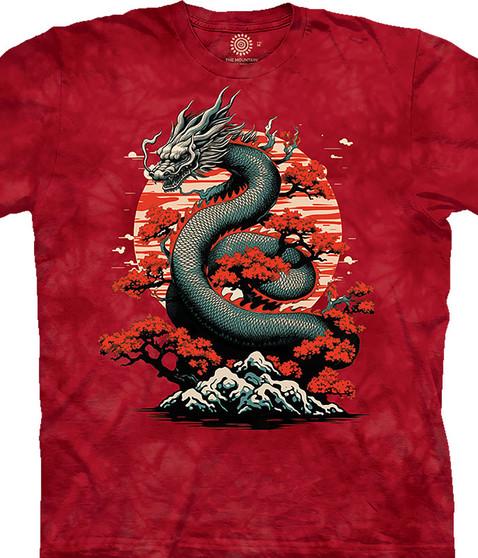 liquid blue Dragon Blossom Classic Cotton T-Shirt