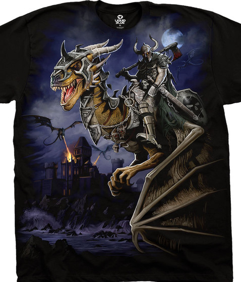 liquid blue Dragon Master Black T-Shirt