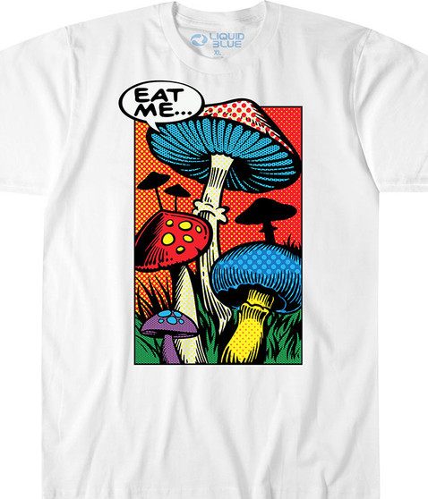 liquid blue Eat Me White T-Shirt