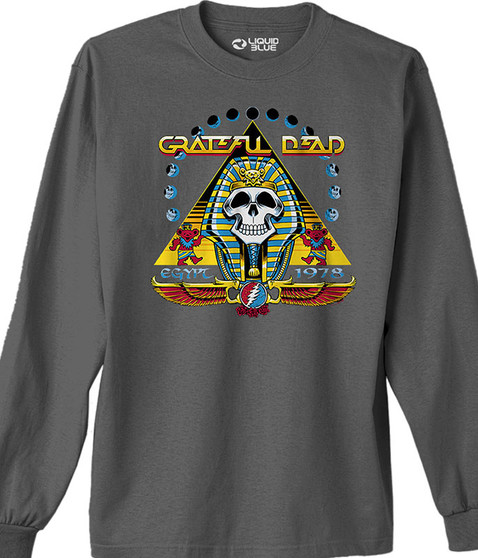 liquid blue Egypt 78 Grey Long Sleeve T-Shirt
