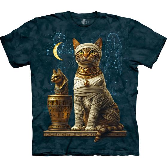 Liquid Blue Egyptian Cat Classic Cotton T-Shirt