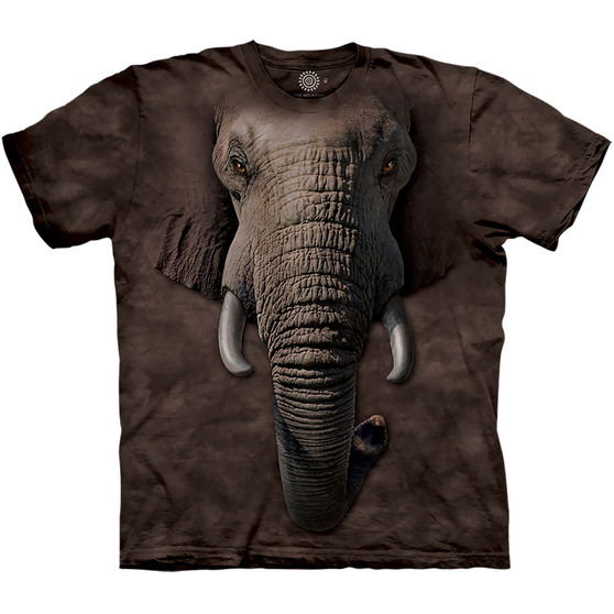 Liquid Blue Elephant Face Classic Cotton T-Shirt