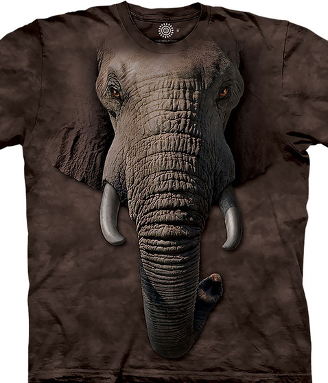 liquid blue Elephant Face Classic Cotton T-Shirt