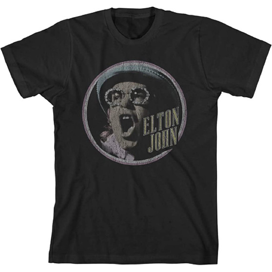 liquid blue Elton John Homage 2 Black T-Shirt