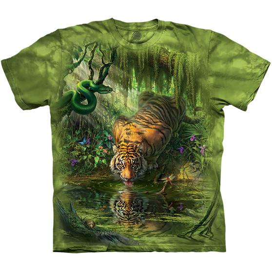 Liquid Blue Enchanted Tiger Classic Cotton T-Shirt