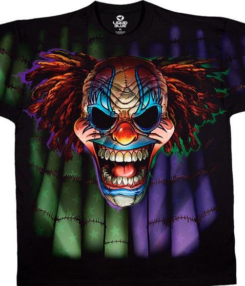 liquid blue Evil Clown Black T-Shirt