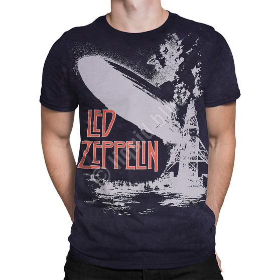 Liquid Blue Exploding Zeppelin Tie-Dye T-Shirt