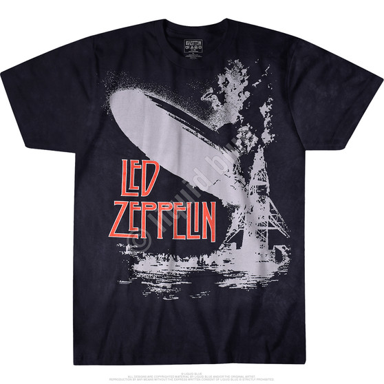 Liquid Blue Exploding Zeppelin Tie-Dye T-Shirt