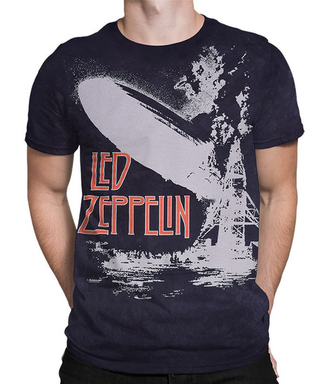 liquid blue Exploding Zeppelin Tie-Dye T-Shirt