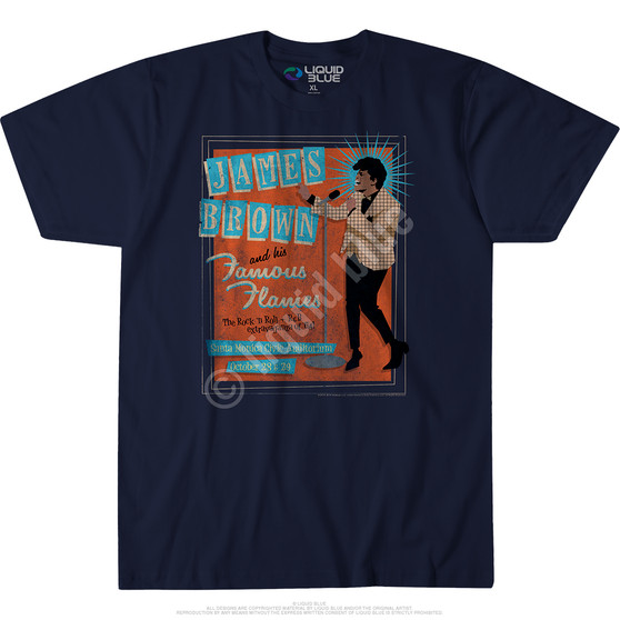 Liquid Blue Famous Flames Navy Athletic T-Shirt