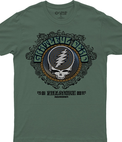 liquid blue Fillmore Green Athletic T-Shirt