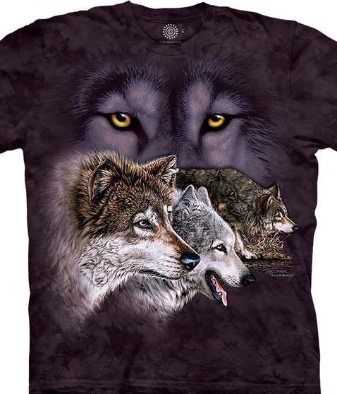 liquid blue Find 9 Wolves Classic Cotton T-Shirt