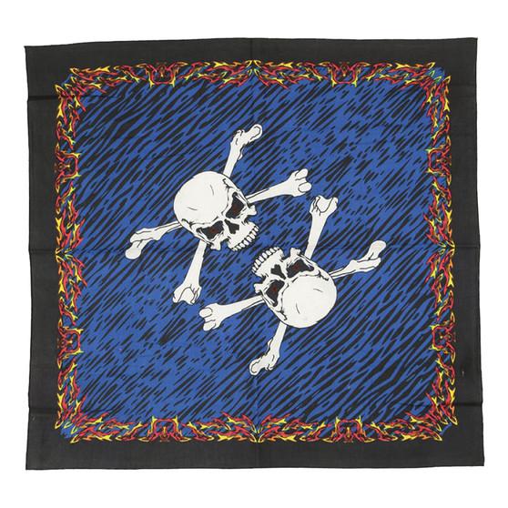 Liquid Blue Fire And Bones 3D Bandana