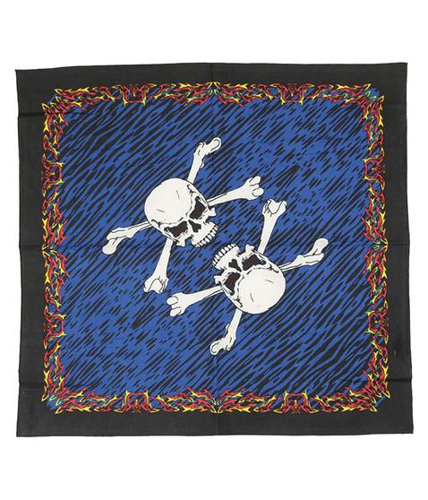 liquid blue Fire And Bones 3D Bandana