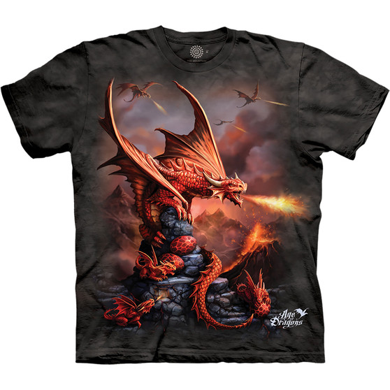Liquid Blue Fire Dragon Classic Cotton T-Shirt