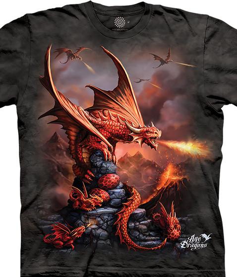 liquid blue Fire Dragon Classic Cotton T-Shirt