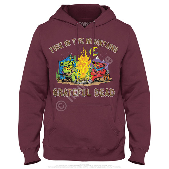 Liquid Blue Fire In The Mountain Hoodie