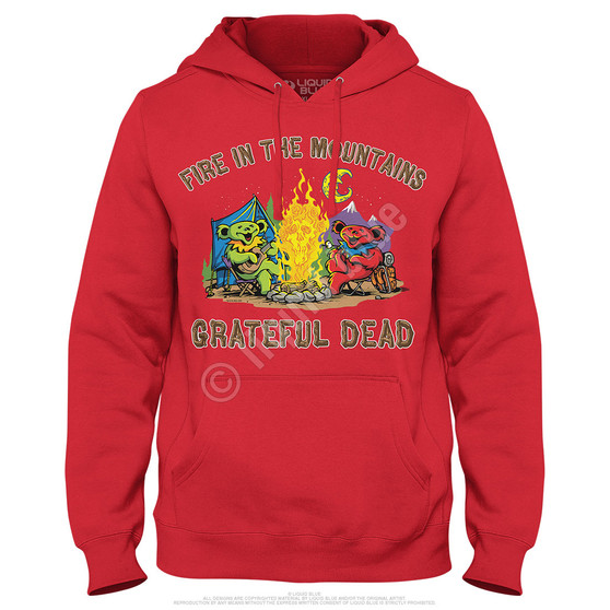 Liquid Blue Fire In The Mountain Hoodie