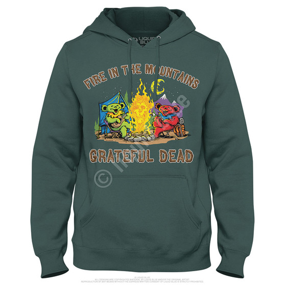 Liquid Blue Fire In The Mountain Hoodie