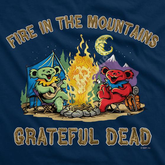 Liquid Blue Fire In The Mountain Navy T-Shirt
