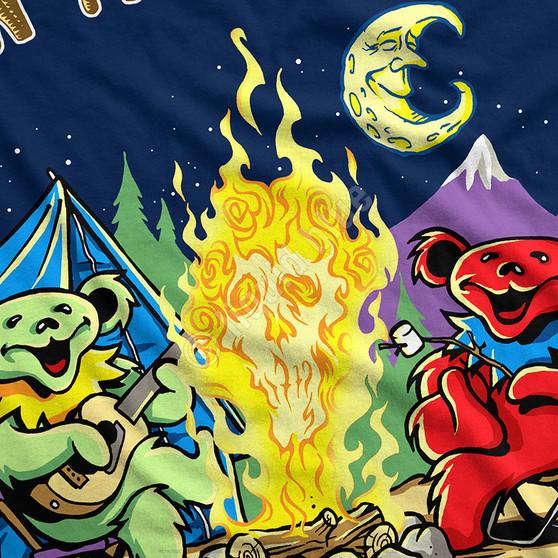 Liquid Blue Fire In The Mountain Navy T-Shirt