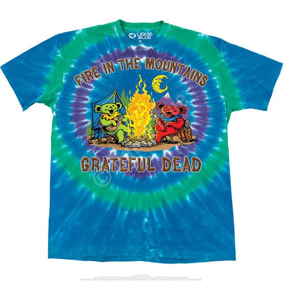 Liquid Blue Fire In The Mountain T-Shirt
