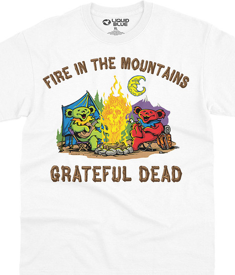liquid blue Fire In The Mountain T-Shirt