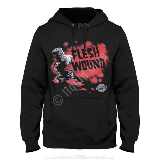 Liquid Blue Flesh Wound Black Hoodie