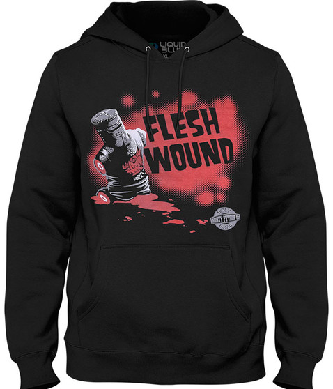 liquid blue Flesh Wound Black Hoodie