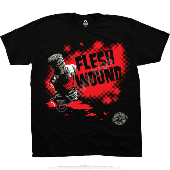 Liquid Blue Flesh Wound Black T-Shirt