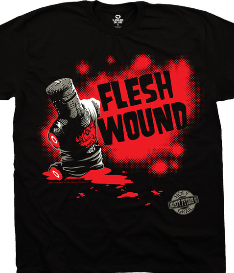 liquid blue Flesh Wound Black T-Shirt