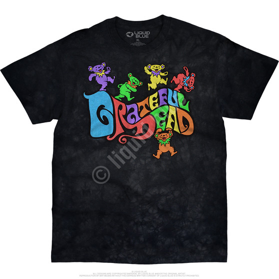 Liquid Blue Flipside Bears Tie-Dye T-Shirt