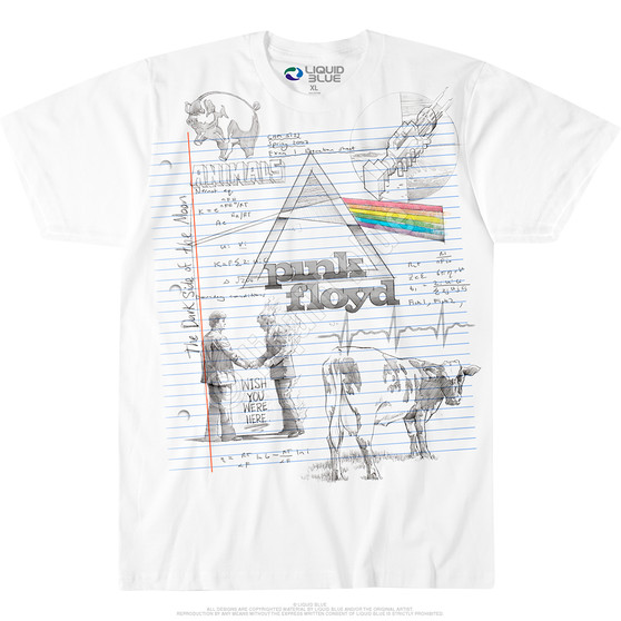 Liquid Blue Floyd Sketch White T-Shirt