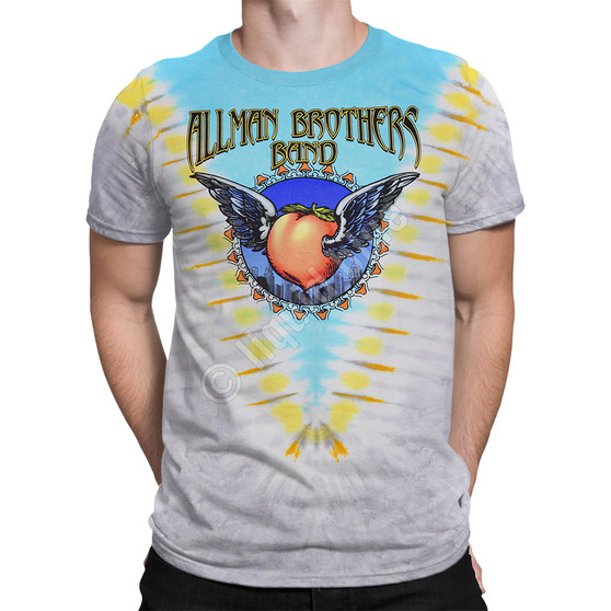 Liquid Blue Flying Peach V Tie-Dye T-Shirt