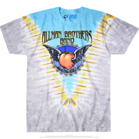 Liquid Blue Flying Peach V Tie-Dye T-Shirt