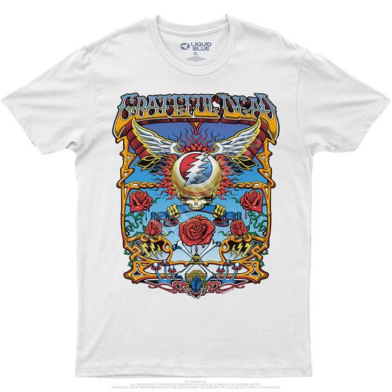 Liquid Blue Flying SYF White Athletic T-Shirt