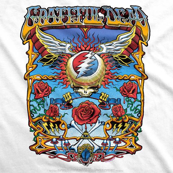 Liquid Blue Flying SYF White Athletic T-Shirt