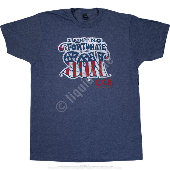 Liquid Blue Fortunate Son Blue Poly Cotton T-Shirt