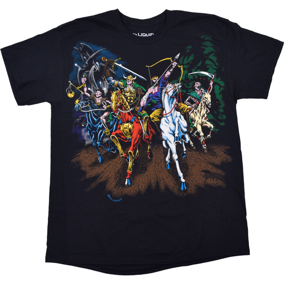 Liquid Blue Four Horsemen Black T-Shirt