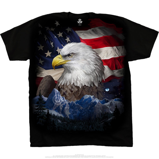 Liquid Blue Freedom Flyer Black T-Shirt