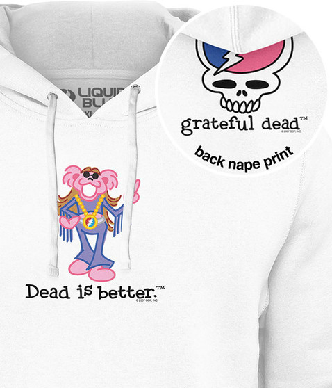 liquid blue Fringe Dead Is Better Hoodie