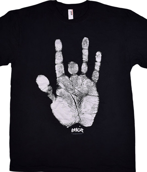 liquid blue Garcia Handprint Black T-Shirt