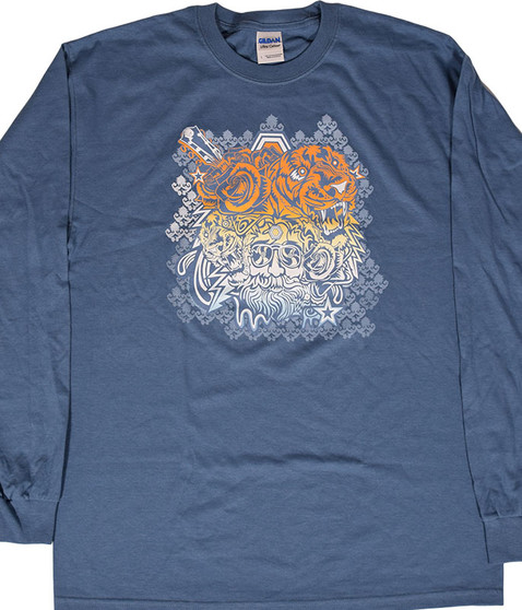 liquid blue Garcia Tigers Blue Long Sleeve T-Shirt