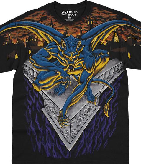 liquid blue Gargoyle Black T-Shirt