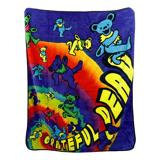 Liquid Blue GD Bear Spiral Fleece Blanket
