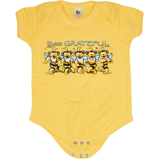 Liquid Blue GD Bee Grateful Yellow Onesie