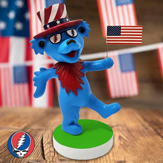 Liquid Blue GD Bobblehead 4th Of July Dancing Bear