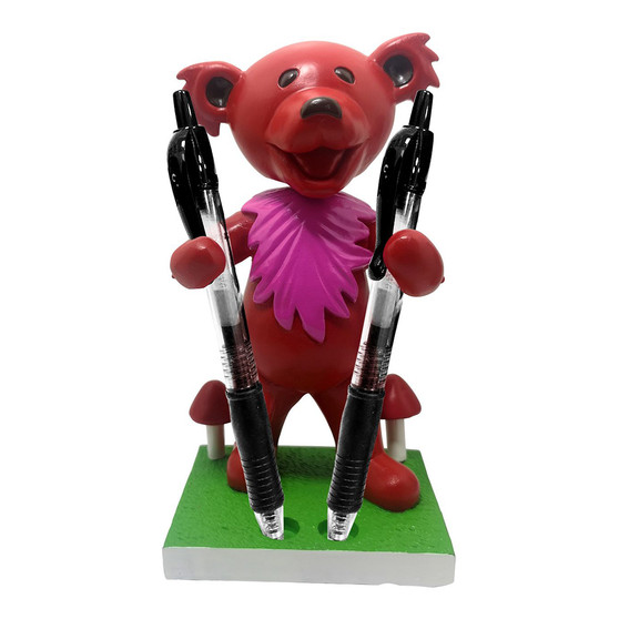 Liquid Blue GD Bobblehead Dancing Bear Red Holder