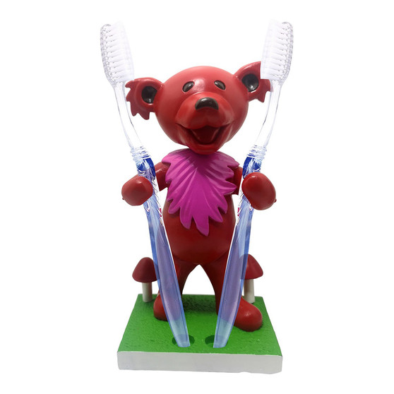 Liquid Blue GD Bobblehead Dancing Bear Red Holder